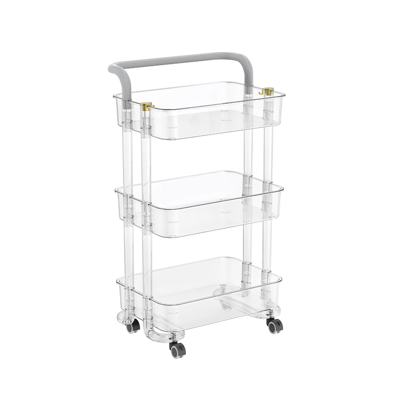 3-tief PET PP ABS ABS Mobile Storage Organizerizer Cart